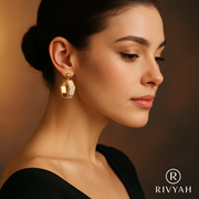 Rivyah Celestial Hexagon Hoop Earrings
